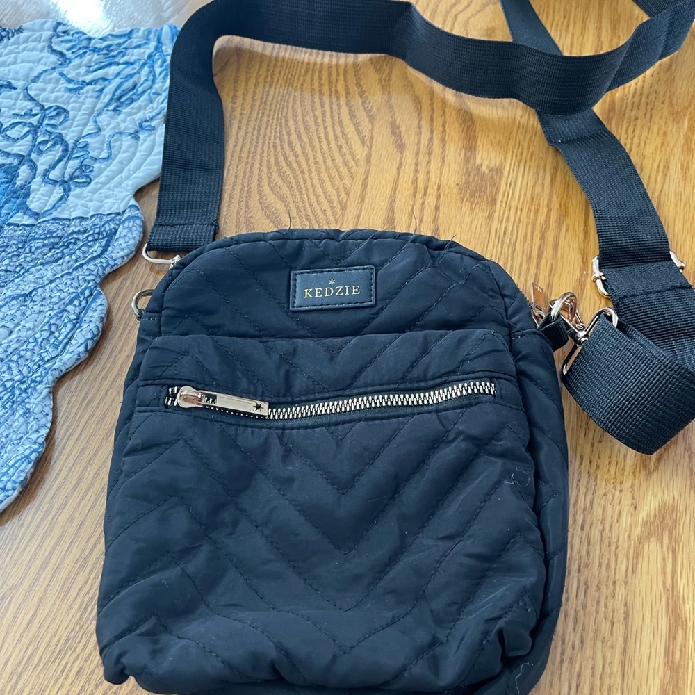 Black Quilted Crossbody Bag